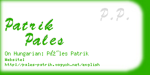 patrik pales business card